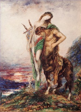  Muerto Pintura al %C3%B3leo - El poeta muerto nacido de un centauro Simbolismo mitológico bíblico Gustave Moreau